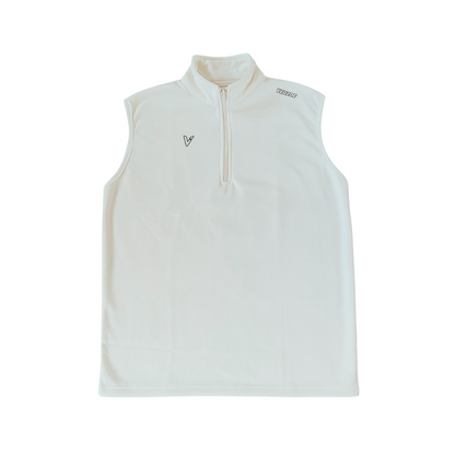 Verzoe White 1/4 Zip Cricket Slipover